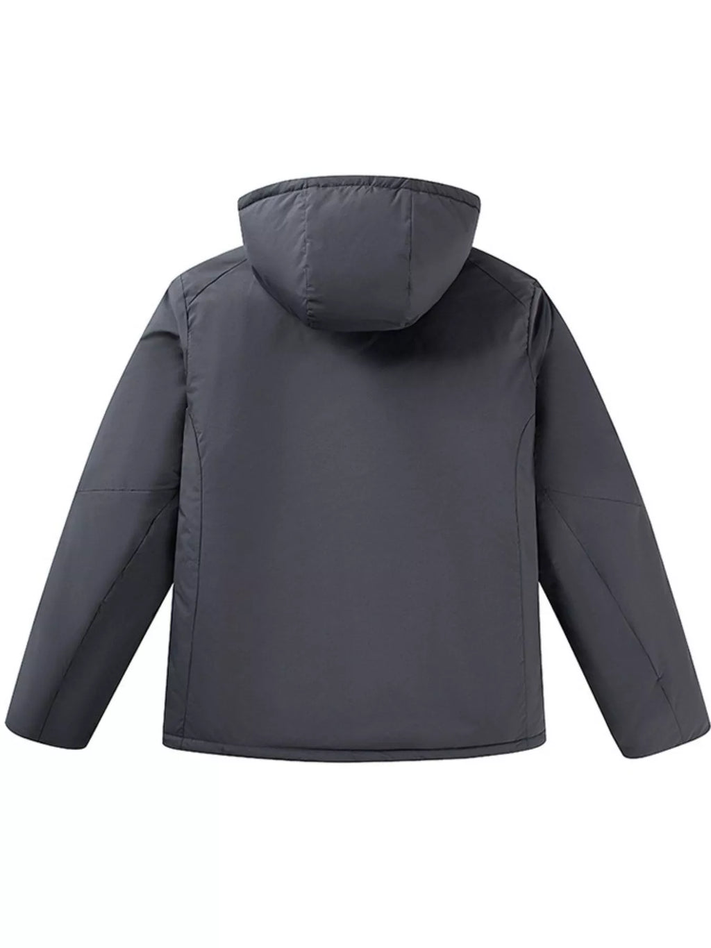 Men's Plus Size Zip Up Hooded Puffer Jacket