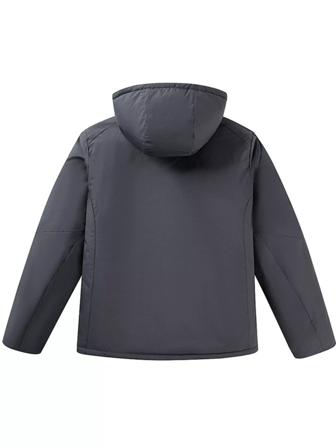 Men's Plus Size Zip Up Hooded Puffer Jacket