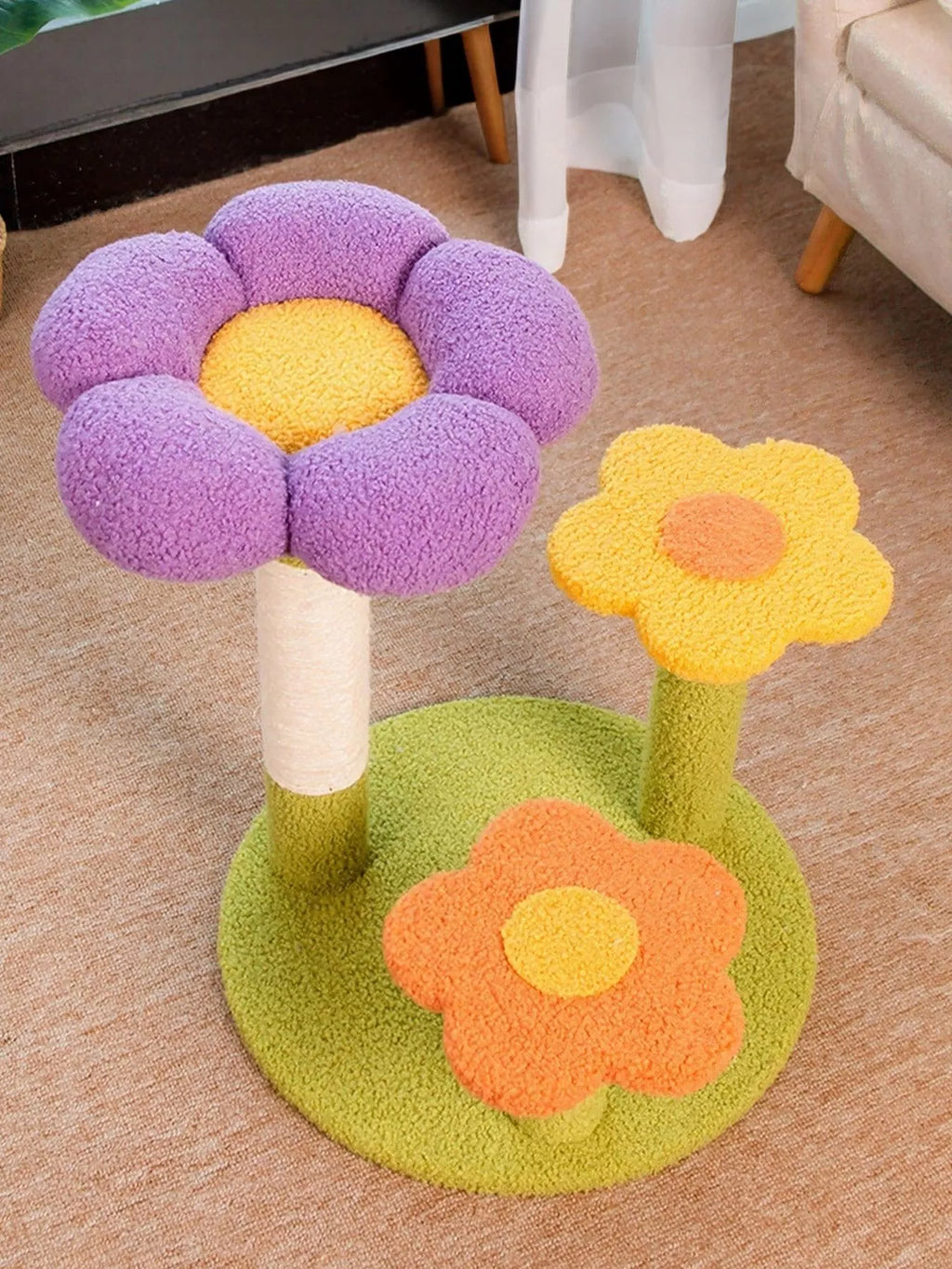 Flower Design Cat Tree with Scratching Post