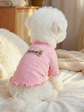 Sweet Bear Patch Ribbed Pet Top