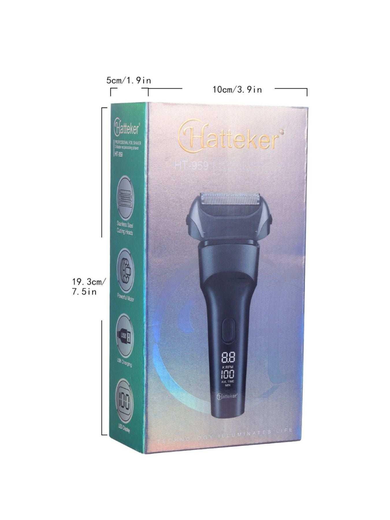 Electric LED Display Shaver