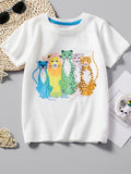 Children's Animal Graphic Casual T-Shirt