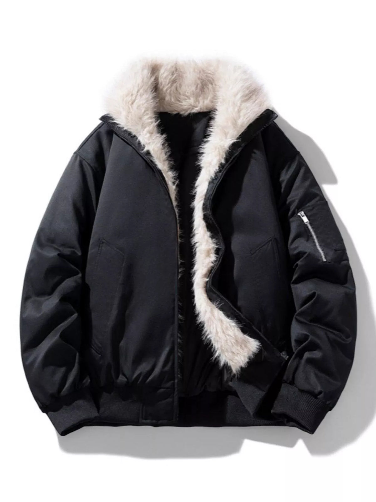 Men's Plus Size Zip Up Bomber Jacket