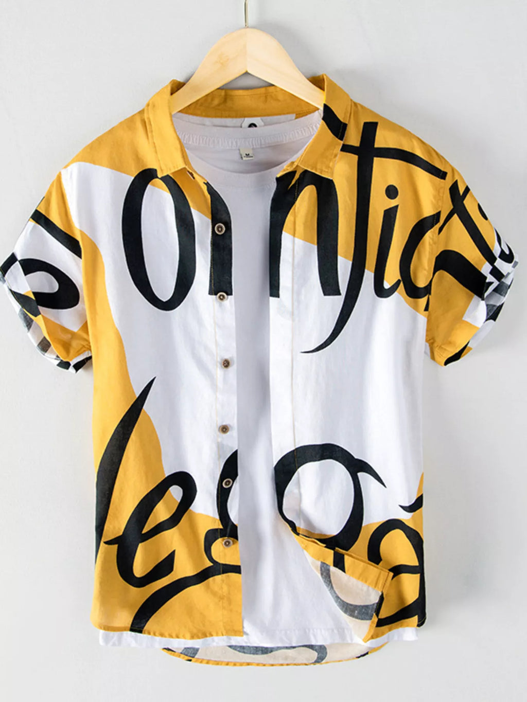 Men's Plus Size Button Up Short Sleeve Shirt