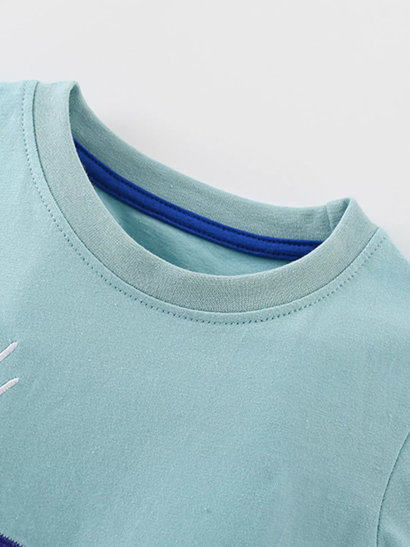 Children's Whale Round Neck Tee and Shorts Set