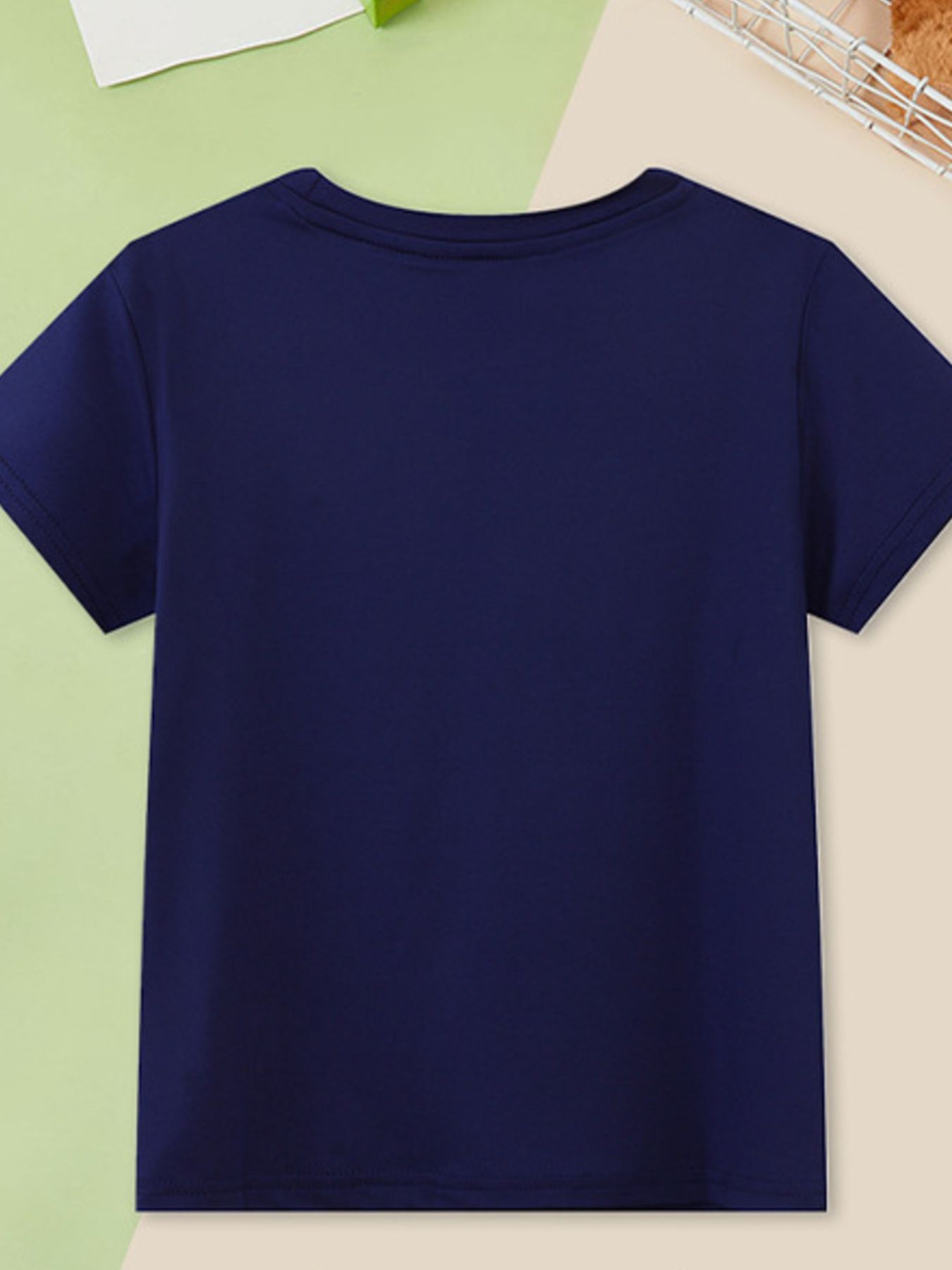 Children's Space Adventure Graphic Round Neck T-Shirt