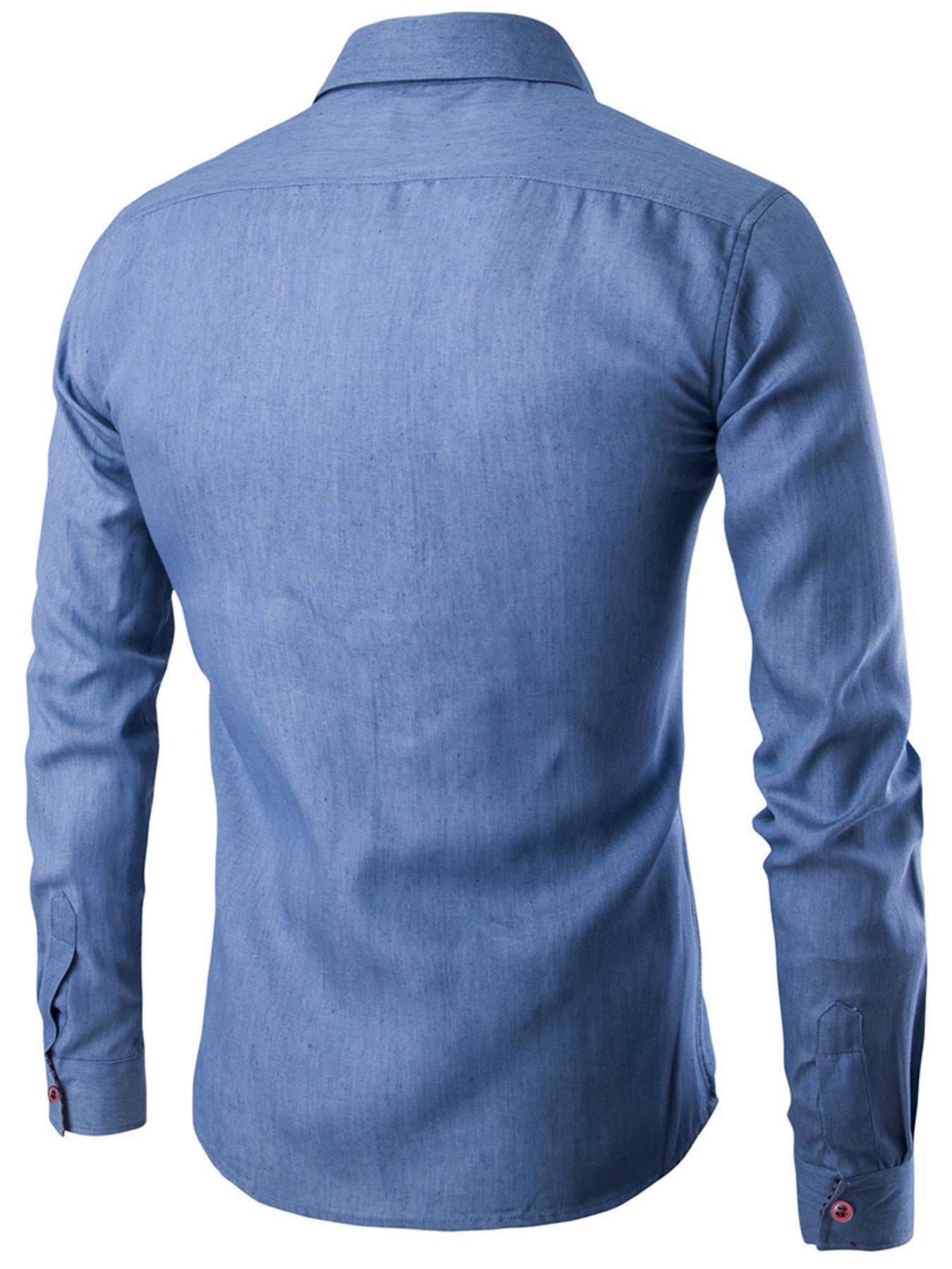 Men's Plus Size Casual Slim Fit Long Sleeve Denim Shirt
