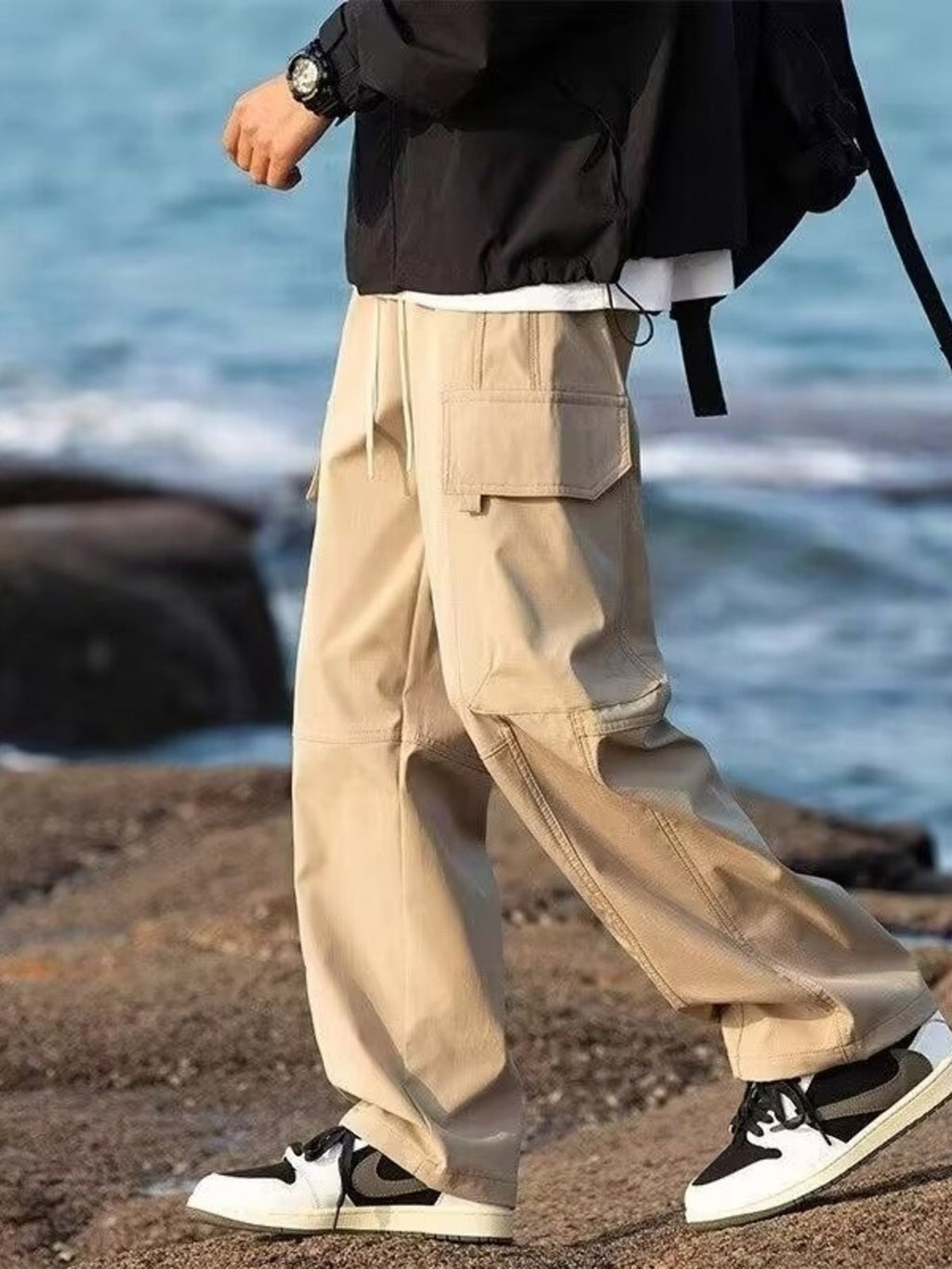 Men's Plus Size Casual Loose Fit Cargo Pants