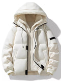 Men's Plus Size Warm Hooded Padded Puffer Jacket