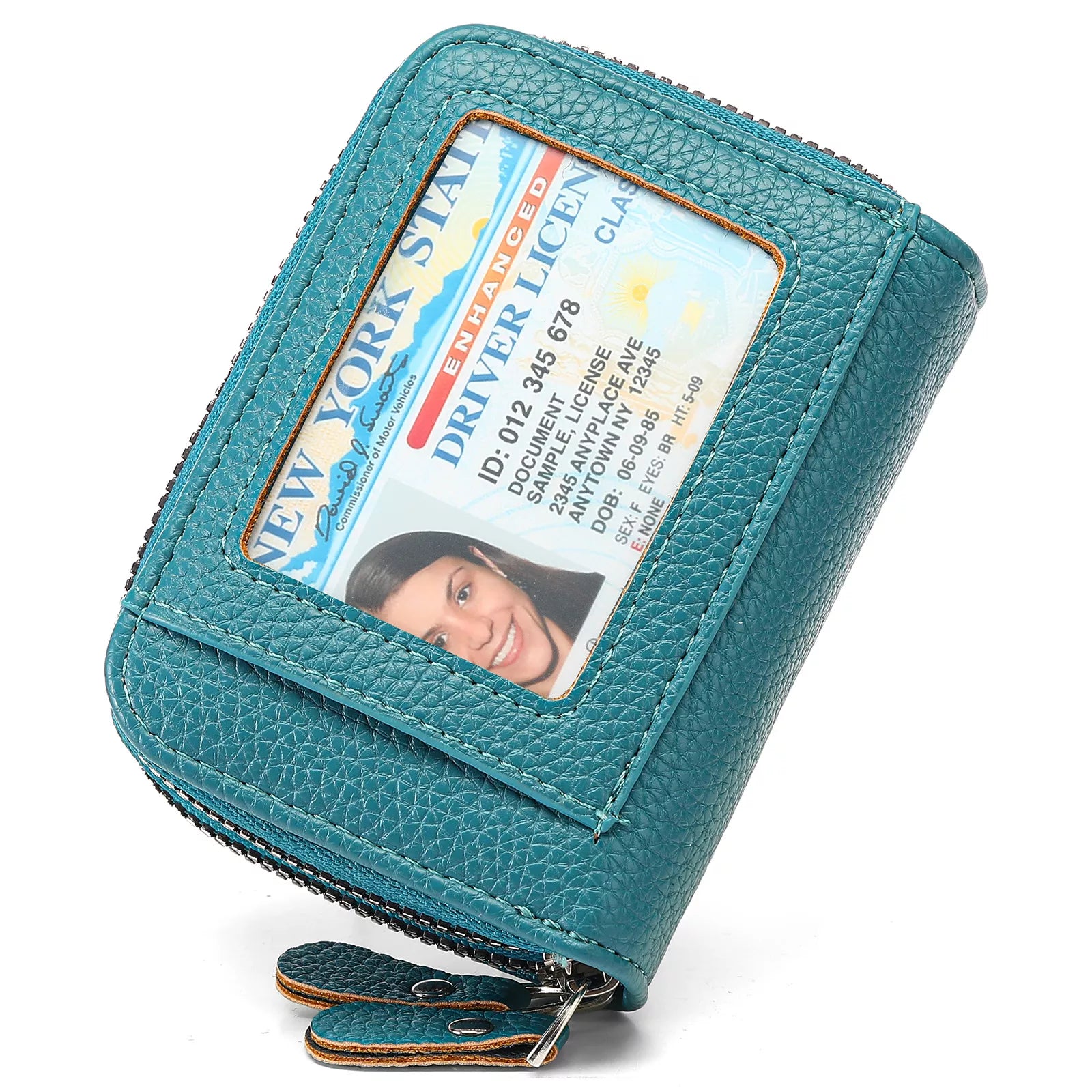 Double Zipper Card Case with ID Window