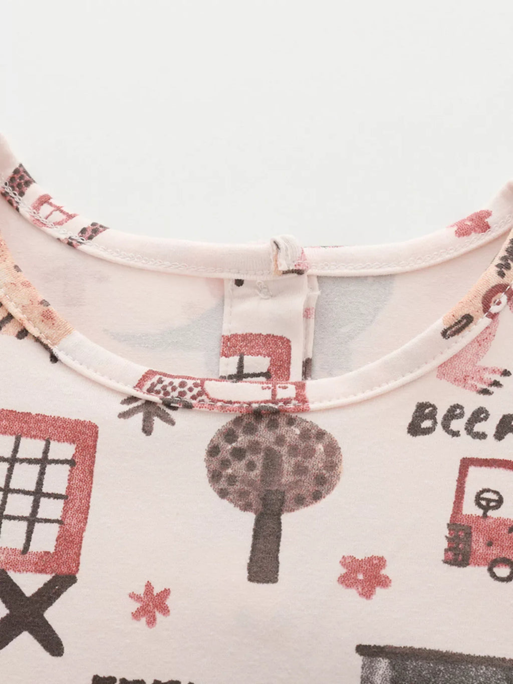 Children's Tiered Cartoon Print Casual Dress