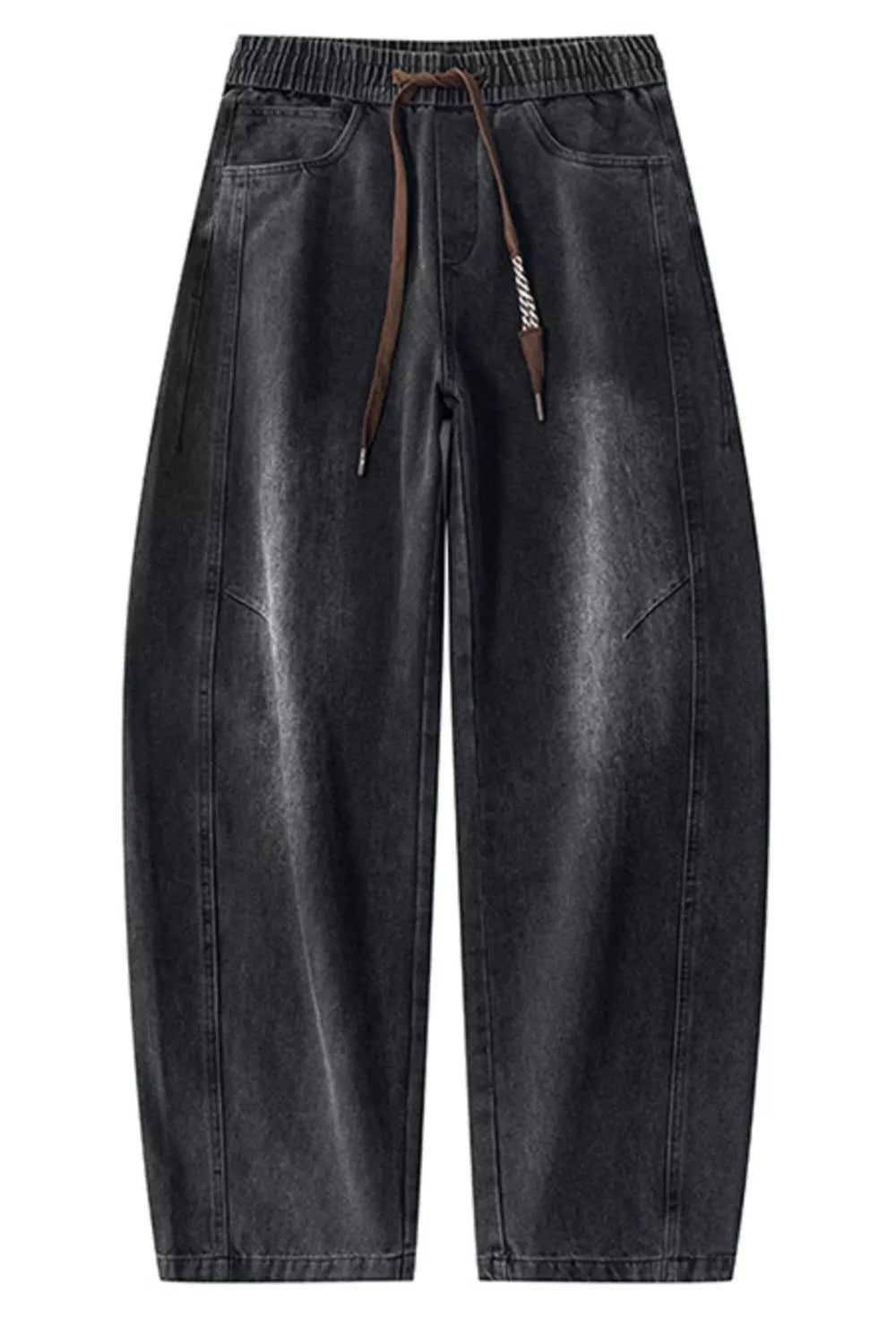 Men's Plus Size Vintage Wash Wide Leg Jeans