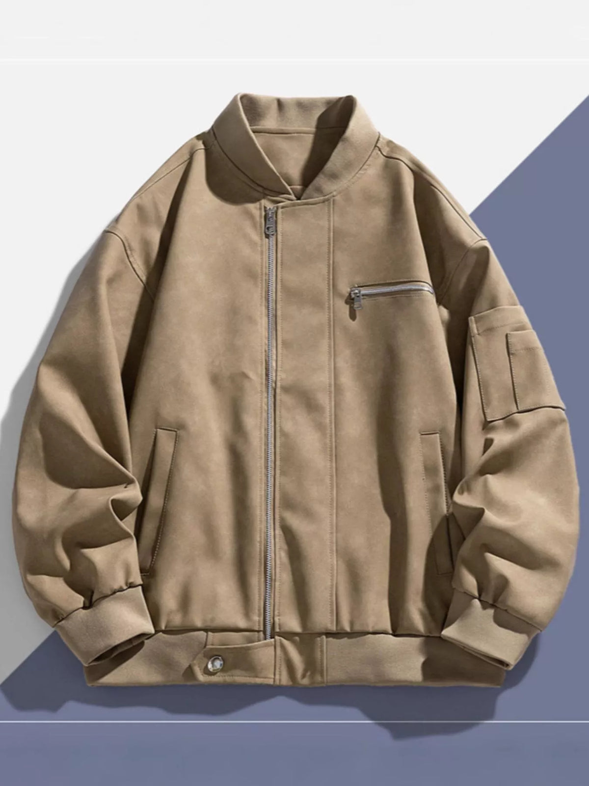 Men's Plus Size Zip Up Bomber Jacket
