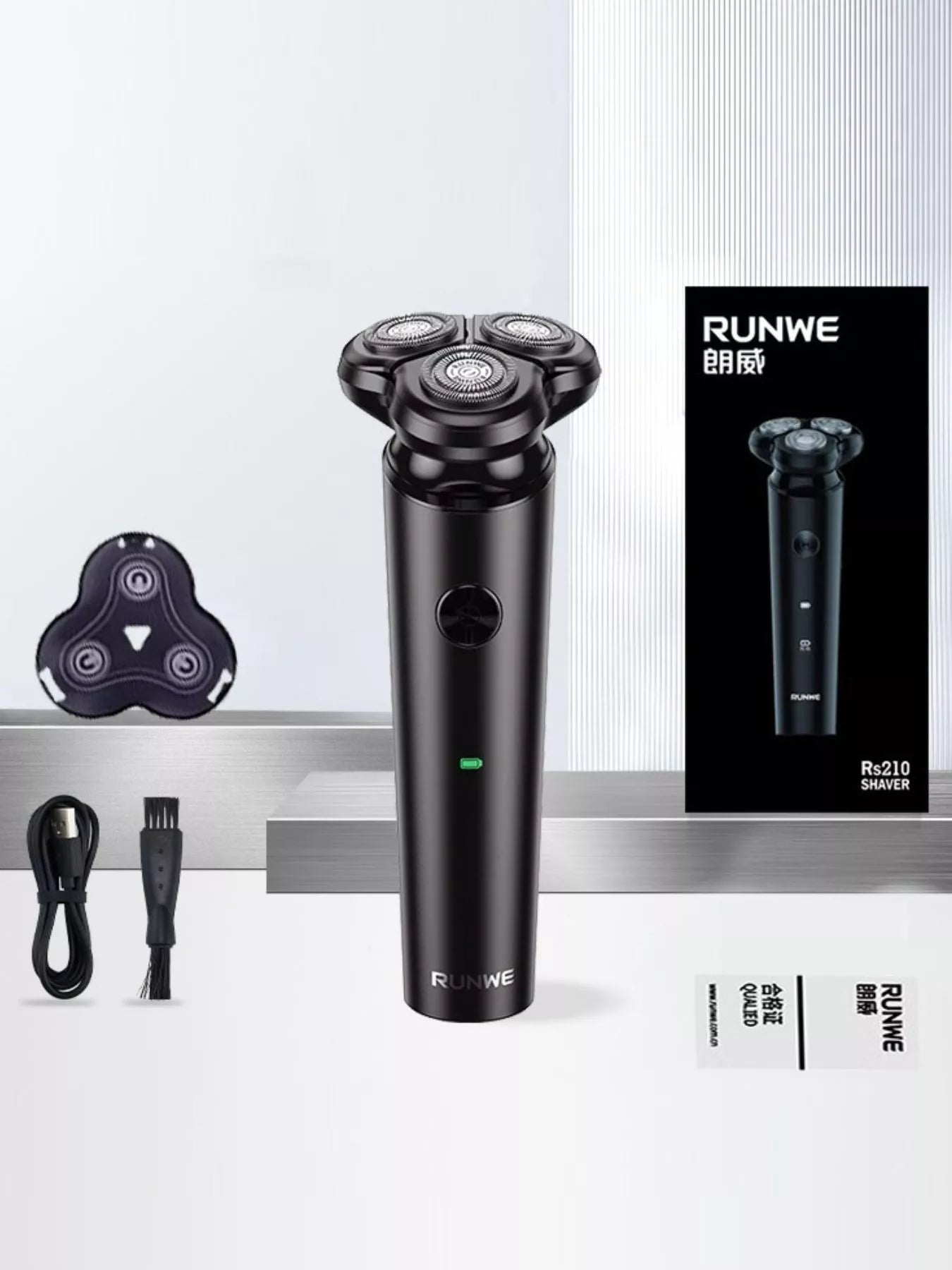 3-Head Rotary Electric Shaver