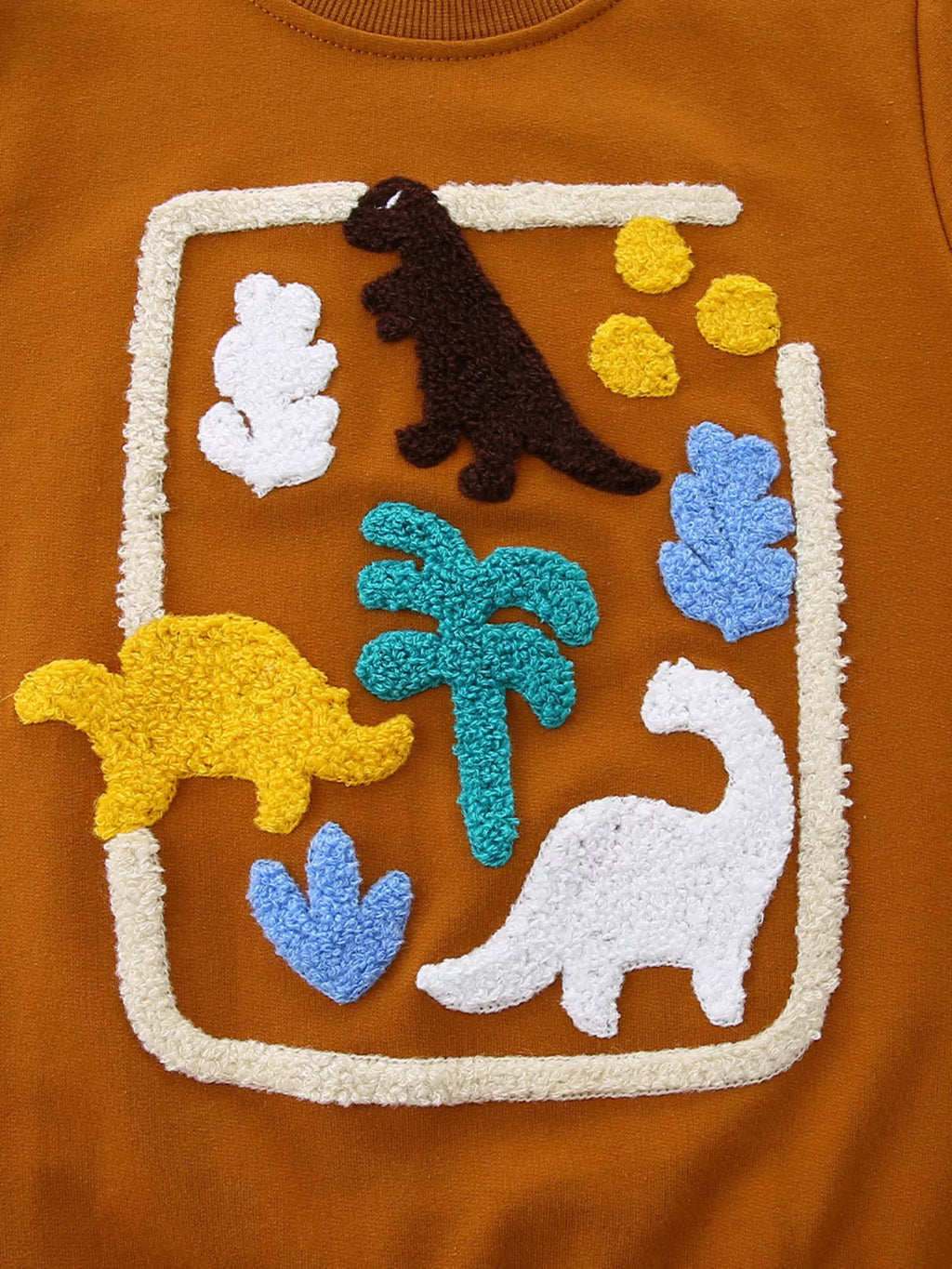 Children's Dinosaur Applique Crew Neck Sweatshirt