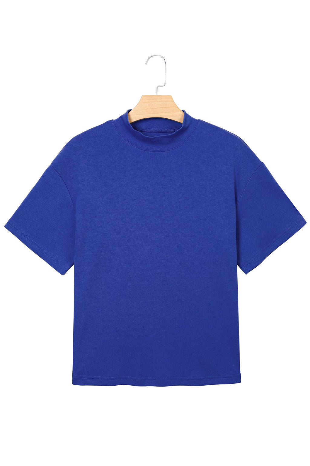 Sachet Pink Solid Color High Neck Oversize Tee