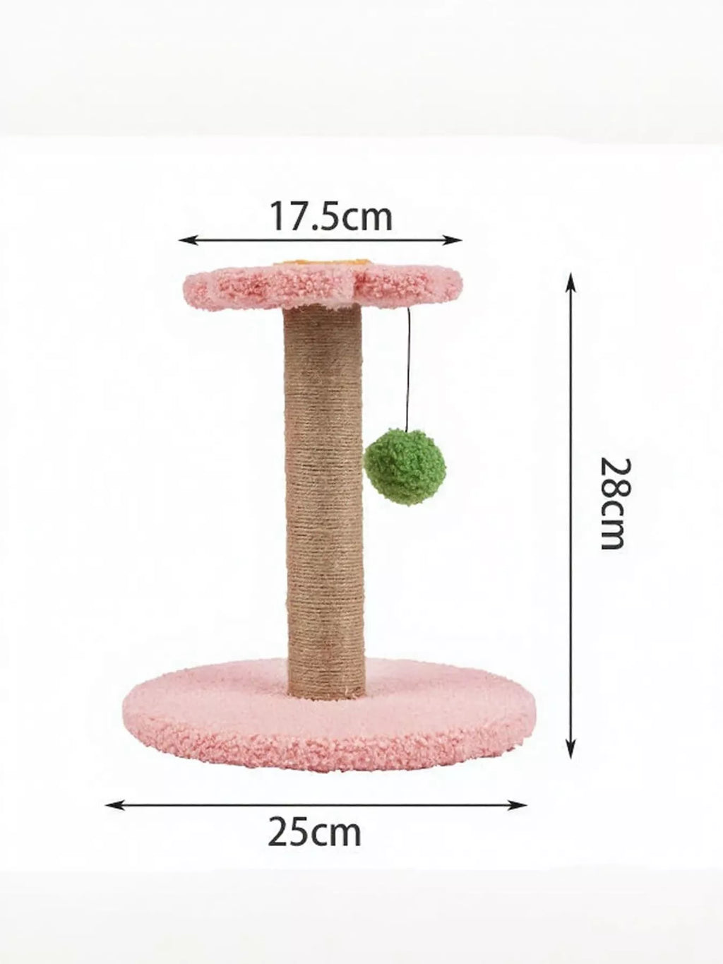 Flower-Shaped Cat Scratching Post with Plush Base