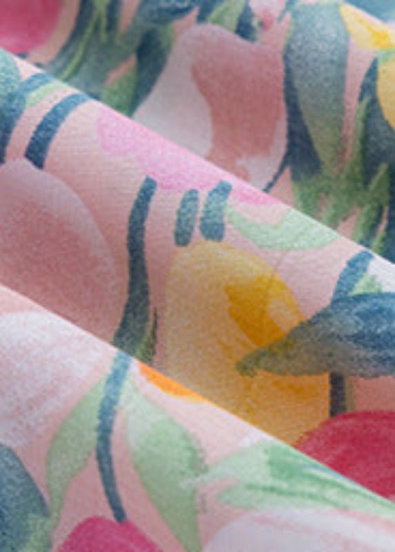 Celia Cottage Ribbon Bow Tie Floral Bedding Set / Pink