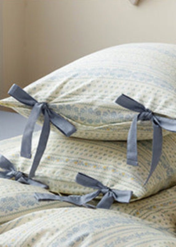 Celia Cottage Ribbon Bow Tie Floral Bedding Set / Pink