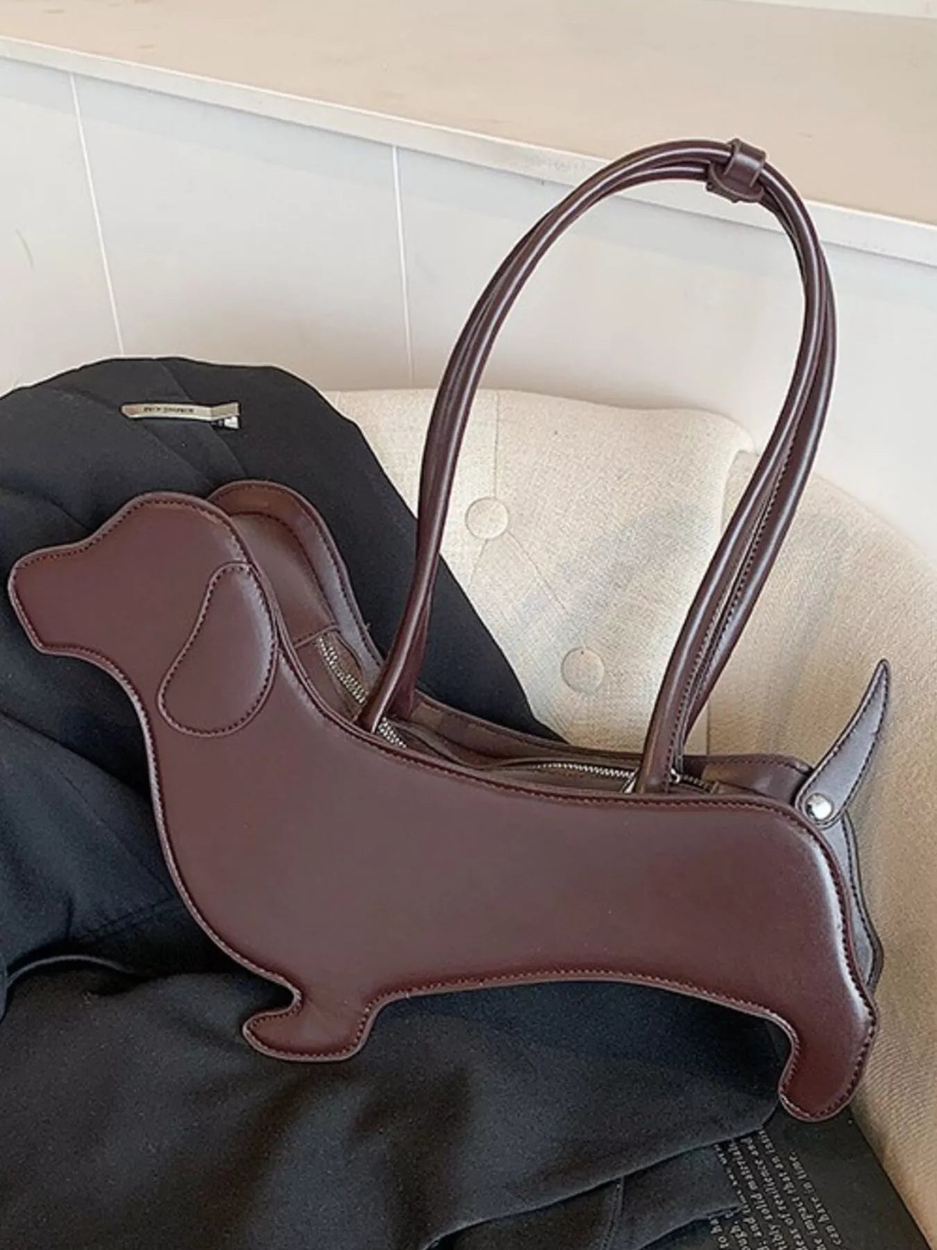Dachshund Shaped Shoulder Bag