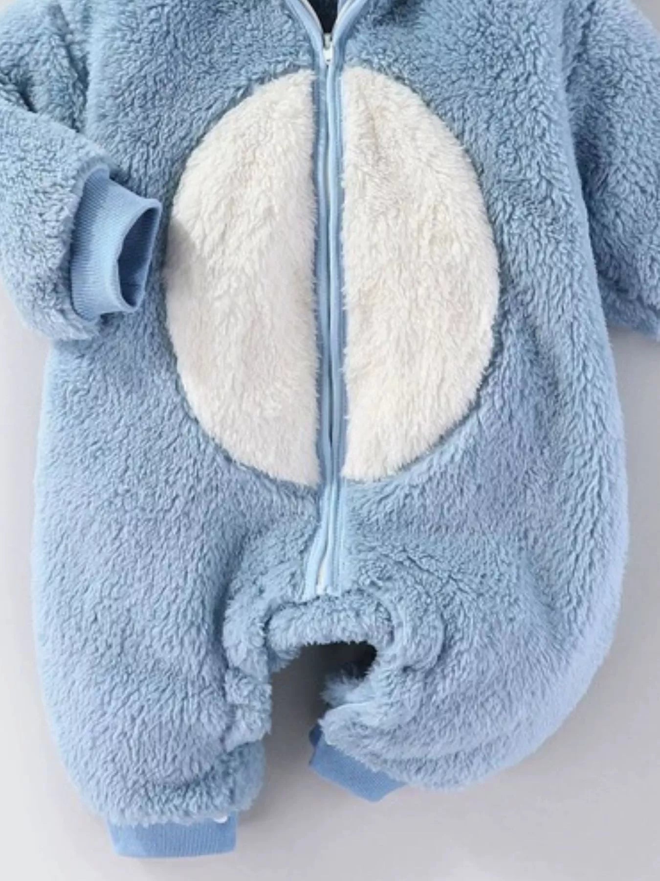 Children's Animal Plush Hooded One-Piece Jumpsuit