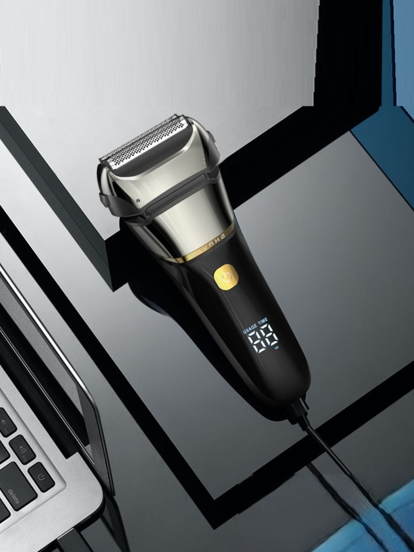 Rechargeable Electric Shaver with LED Display