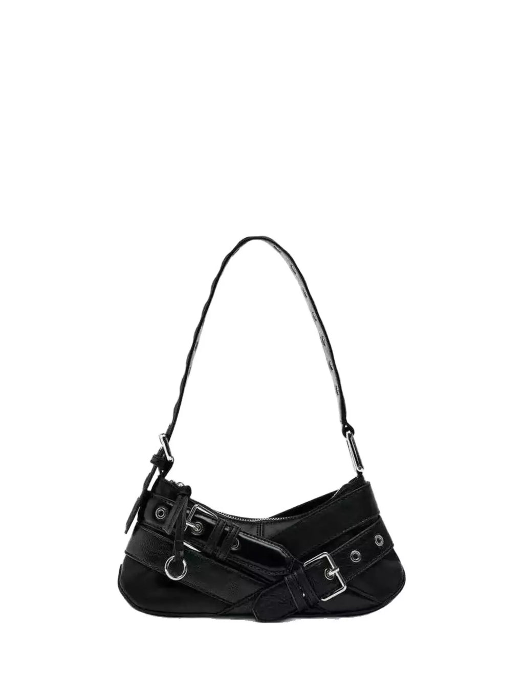Buckled Accent Shoulder Bag