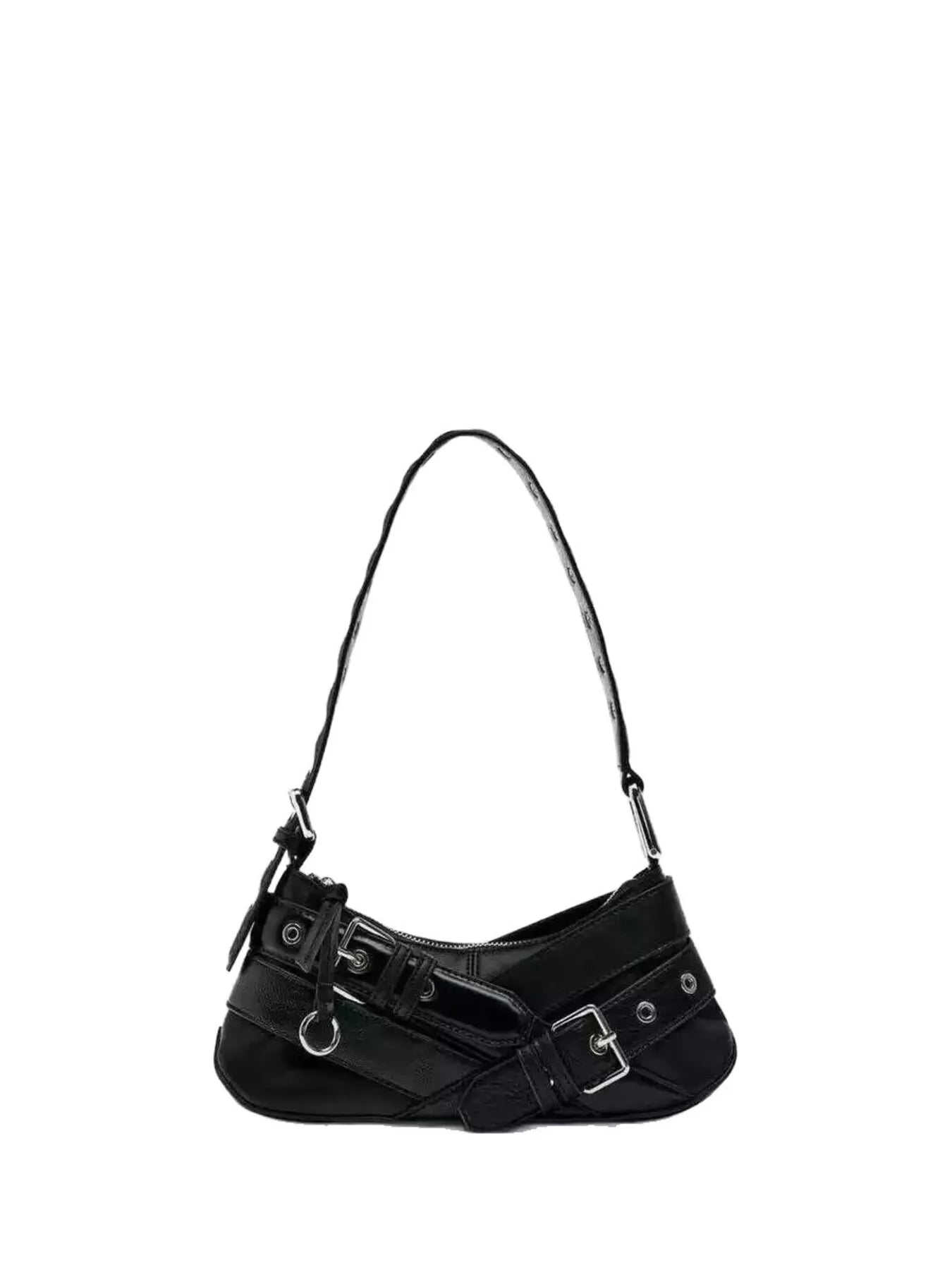 Buckled Accent Shoulder Bag