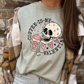 Coffee Is My Valentine Skeleton Caffeine Classic Retro Limited Edition Comfort Colors Tee