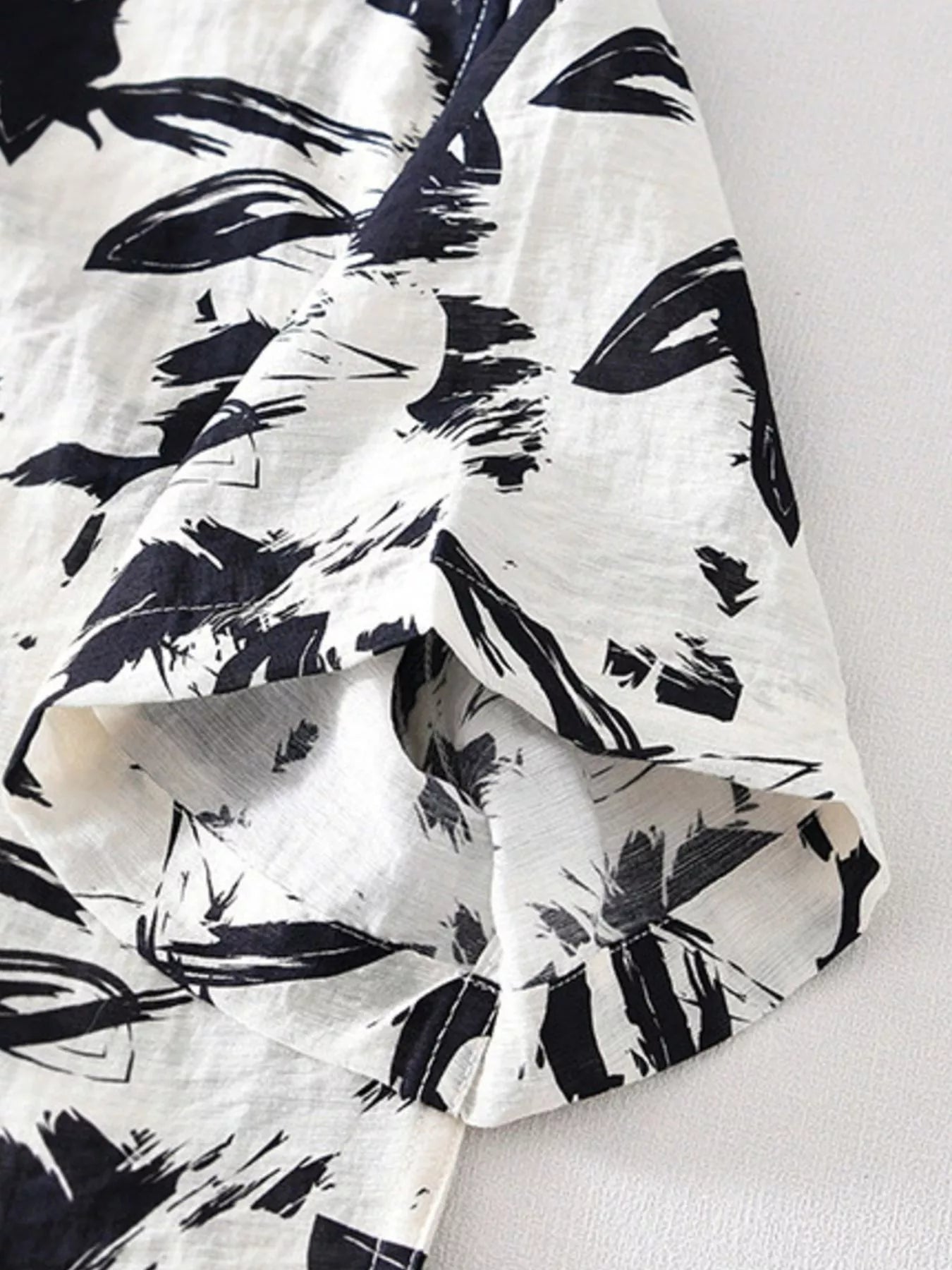 Men's Plus Size Printed Short Sleeve Casual Shirt