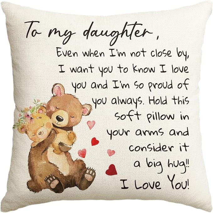 To My Daughter From Mom & Dad Pillow
