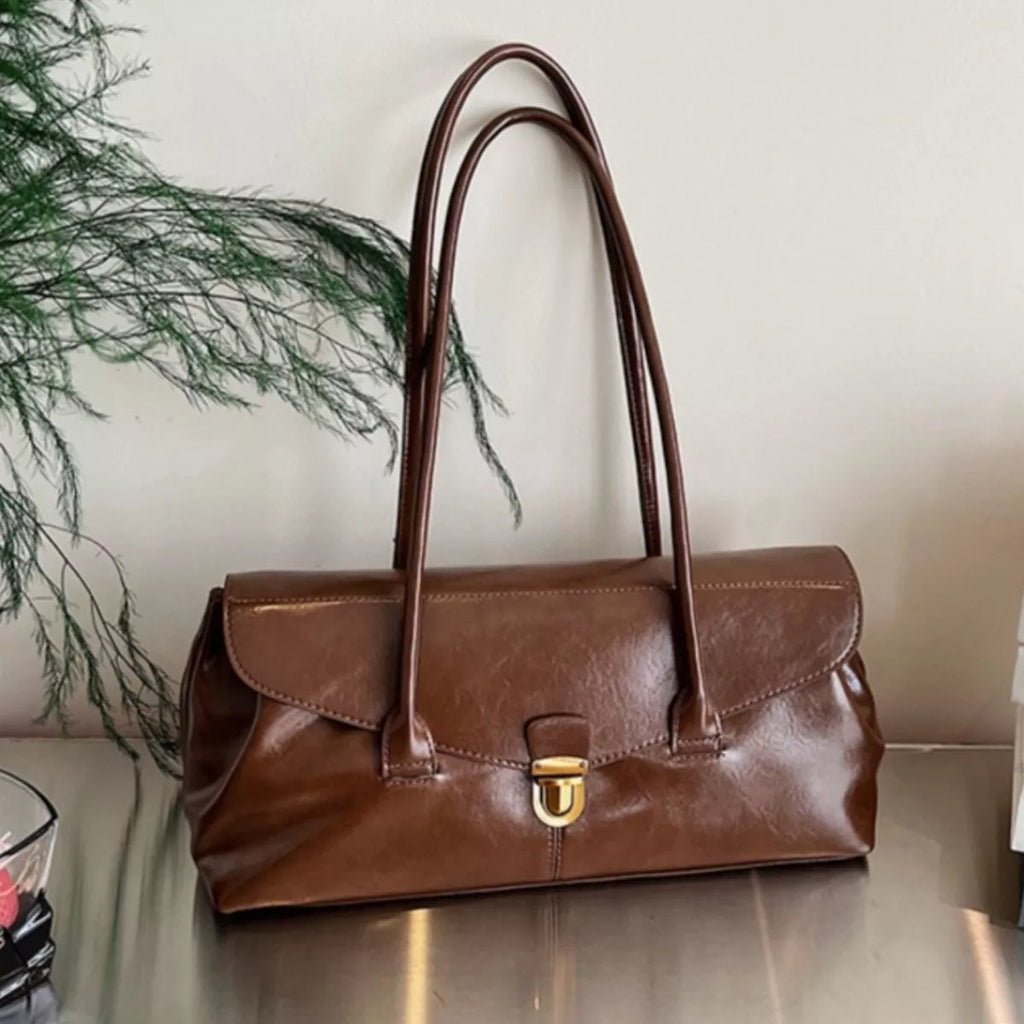 Vintage Style Leather Shoulder Bag