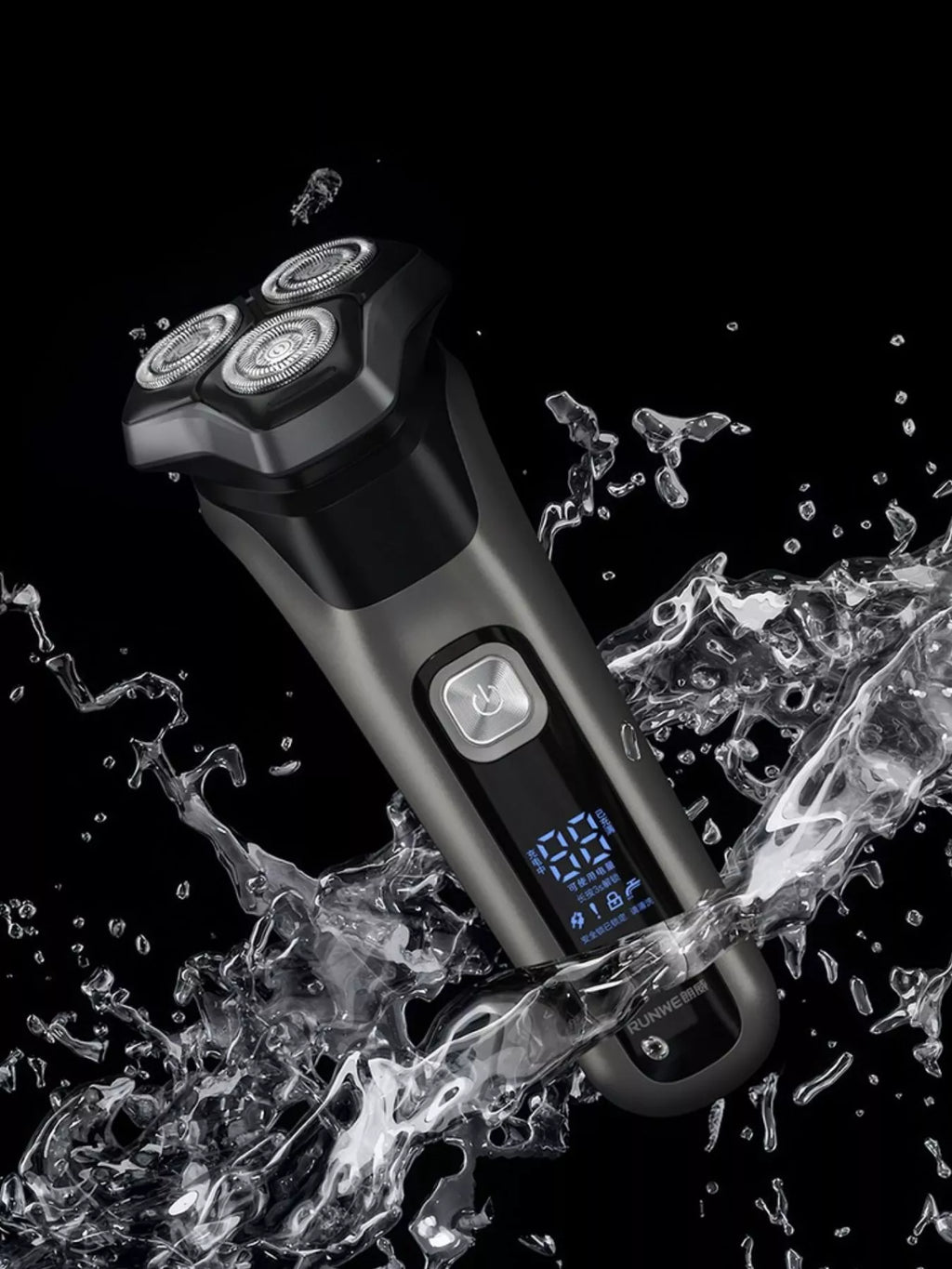 Men's Rechargeable Waterproof Rotary Shaver with LED Display