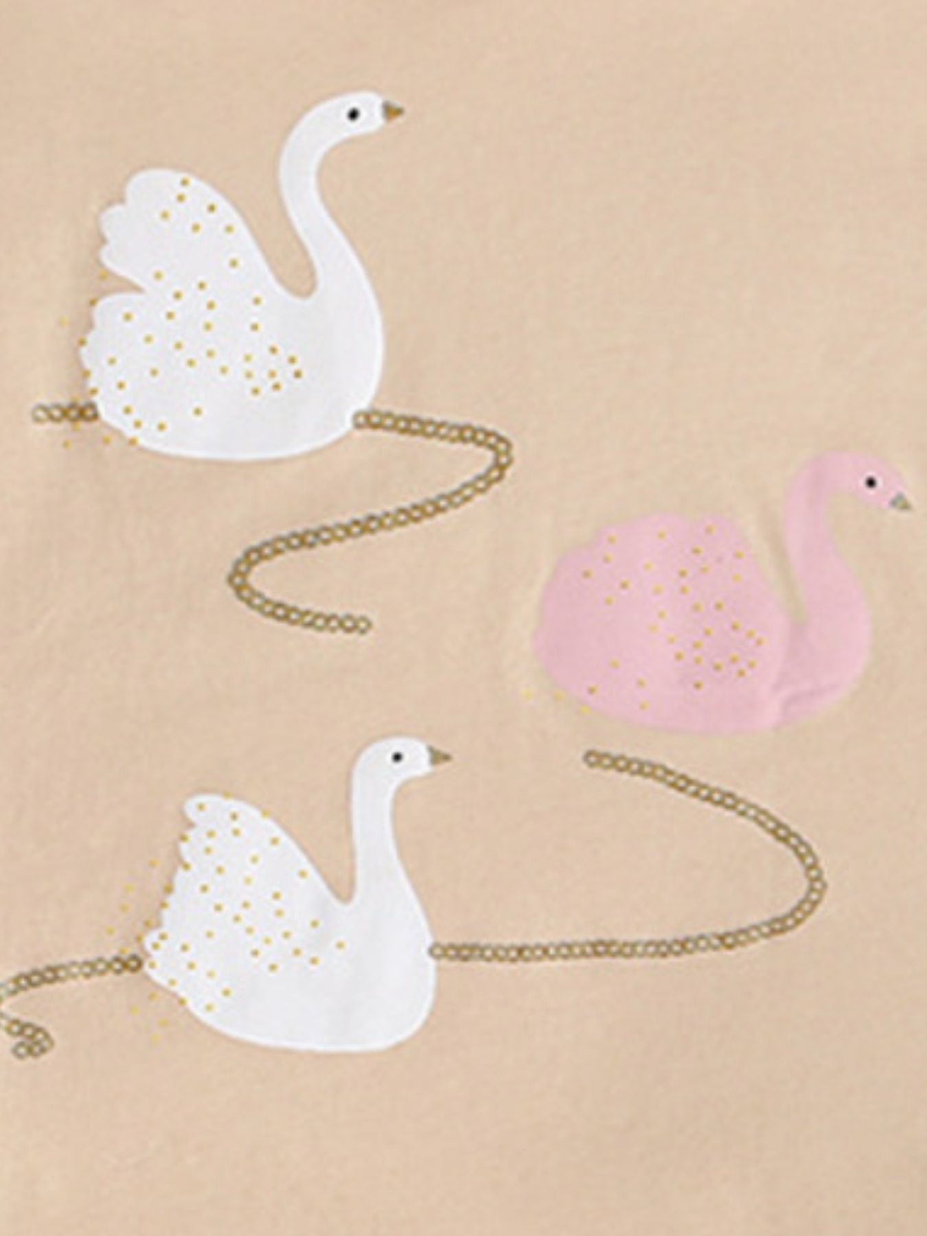 Children's Swan Print Ruffle Sleeve Top & Shorts Set
