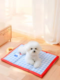 Plaid Pet Mat with Handle