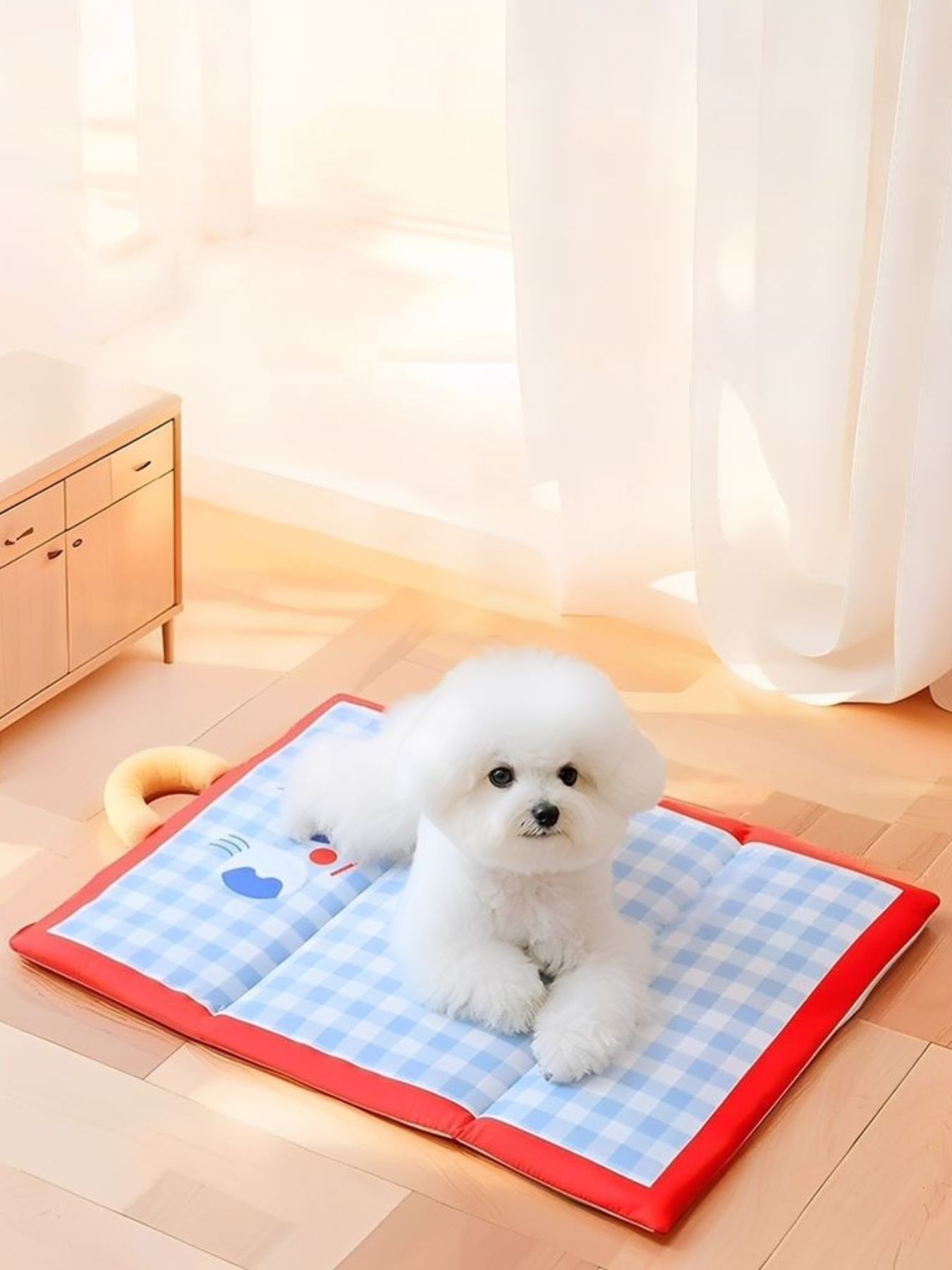 Plaid Pet Mat with Handle