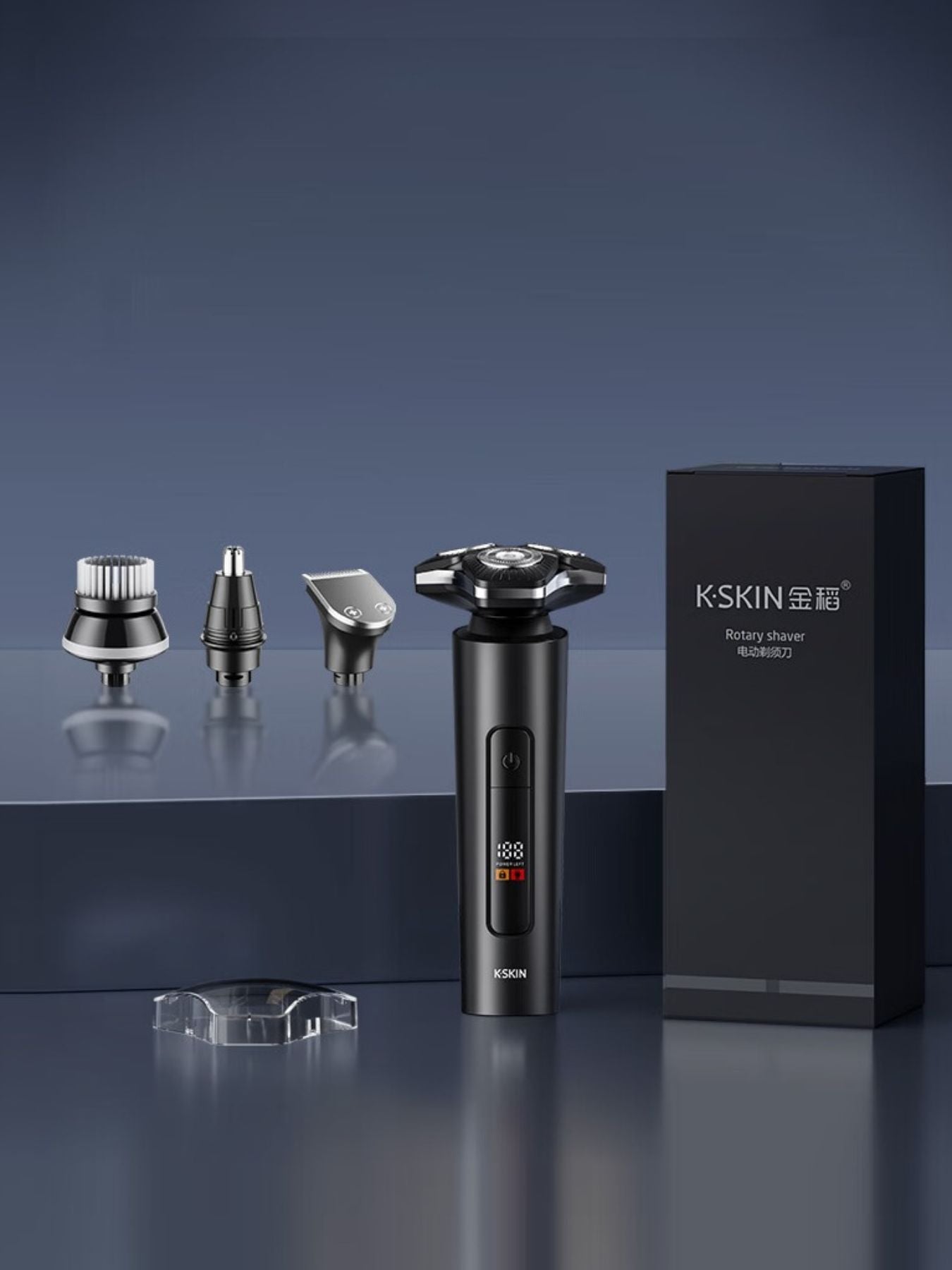 3D Rotary Electric Shaver with LED Display