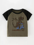 Children's Dinosaur Graphic Raglan Sleeve T-Shirt