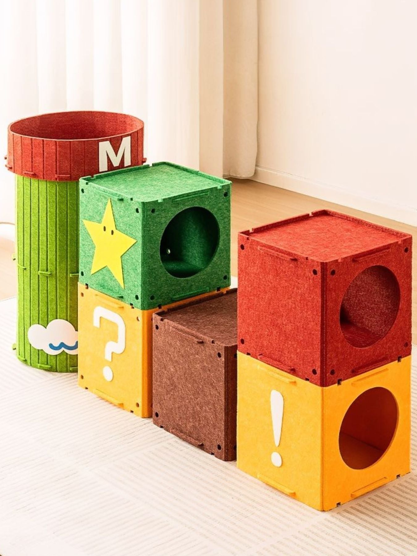 Interactive Cube Cat House & Tunnel System