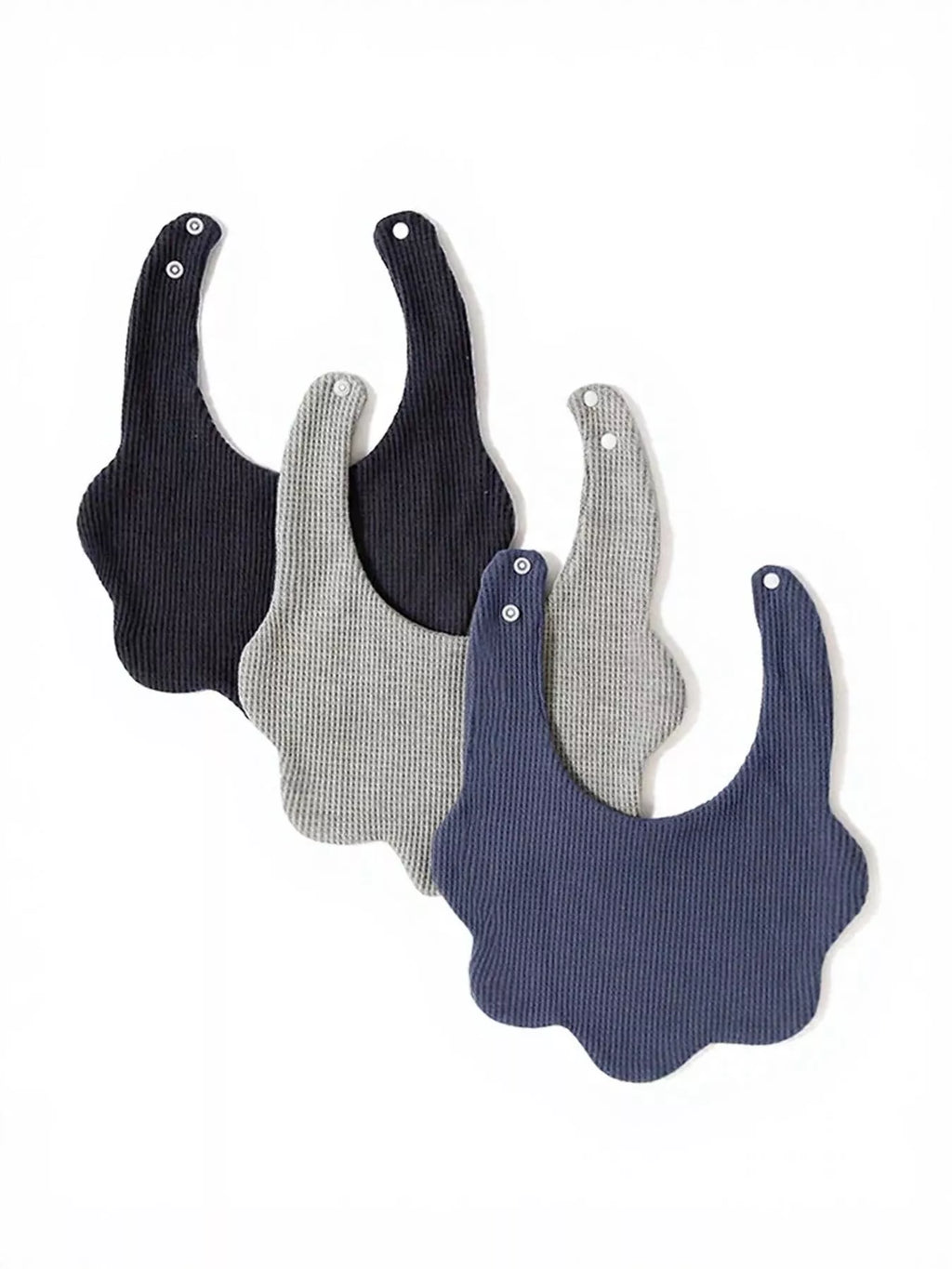 Thick Double-Sided Cotton Bib Drool Bandana with Scalloped Edge