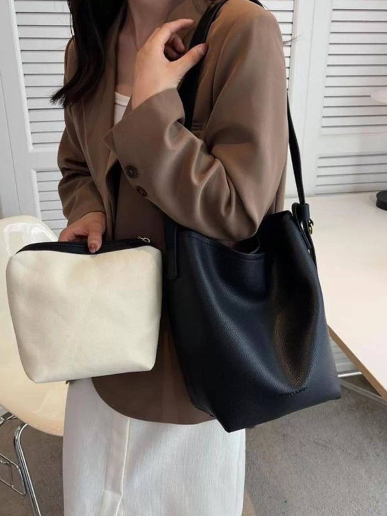 Minimalist PU Leather Shoulder Bag