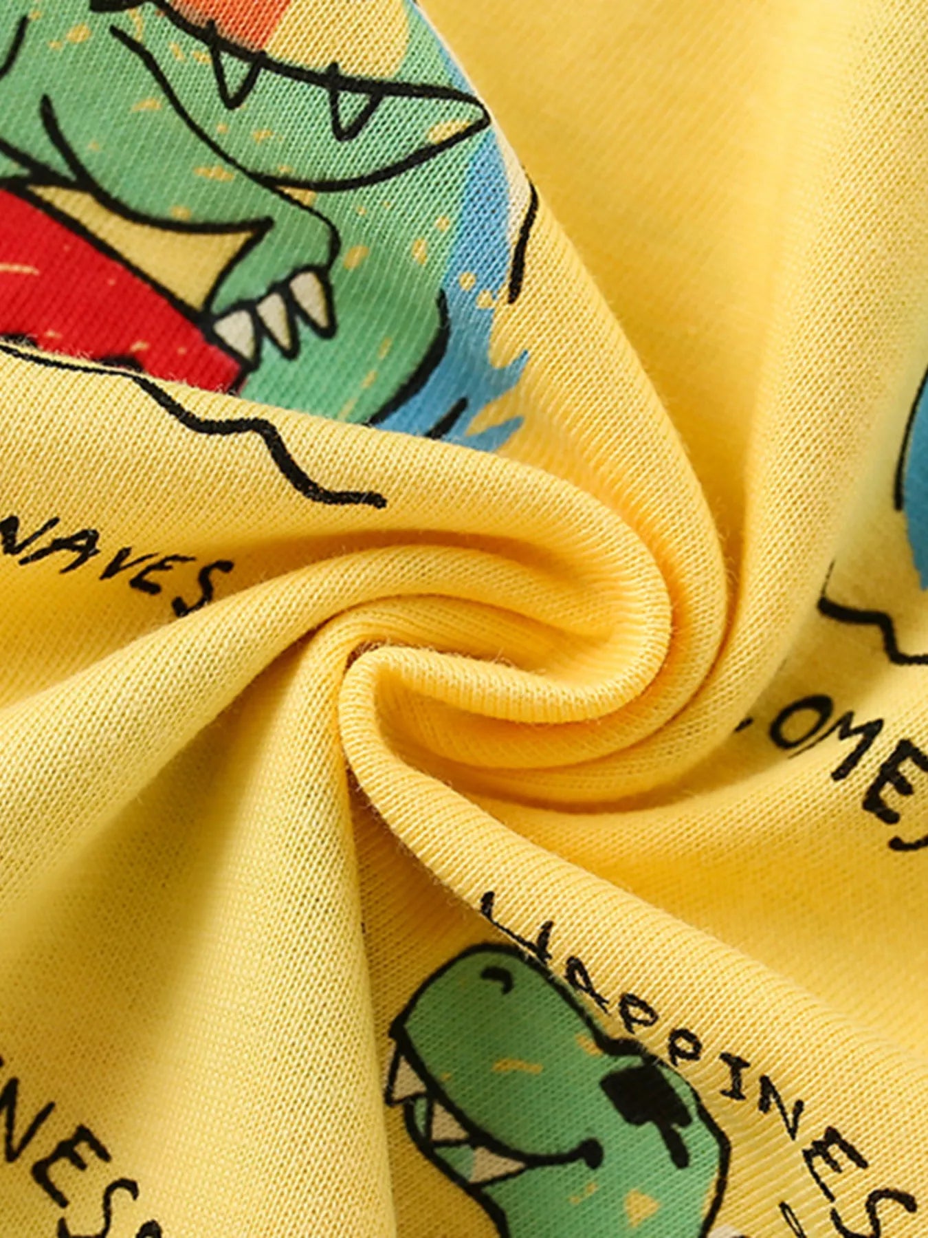 Children's Printed Crew Neck Short Sleeve T-Shirt