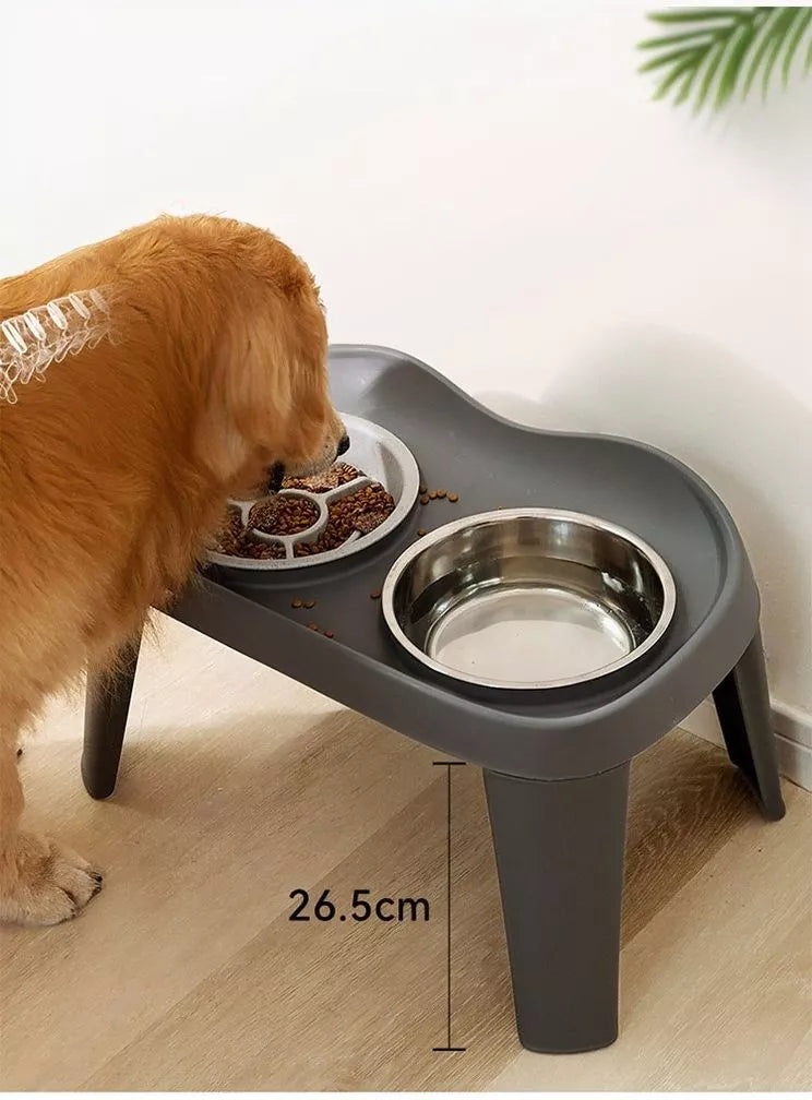 Double Pet Bowls with Stand