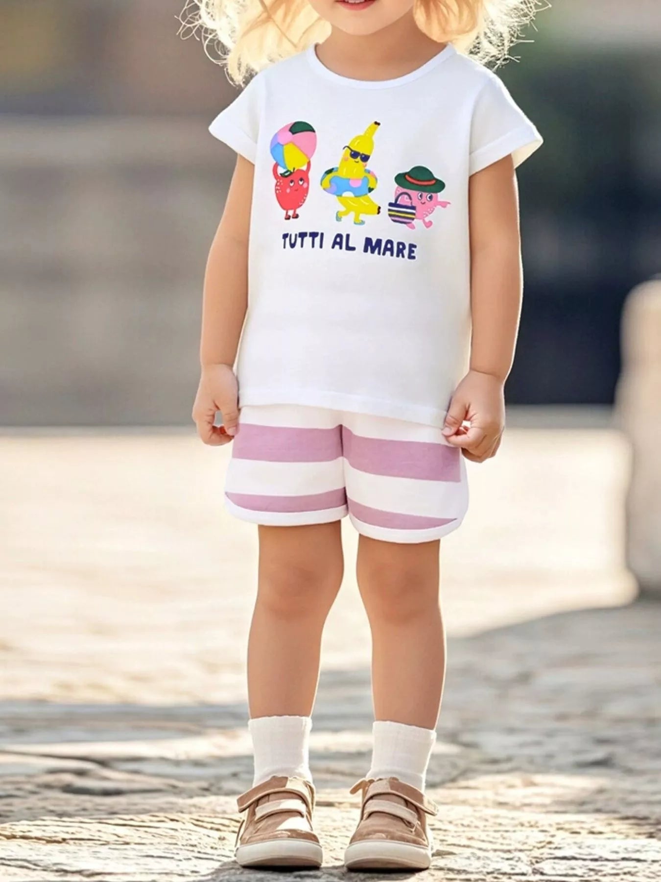 Children's Striped Casual Shorts