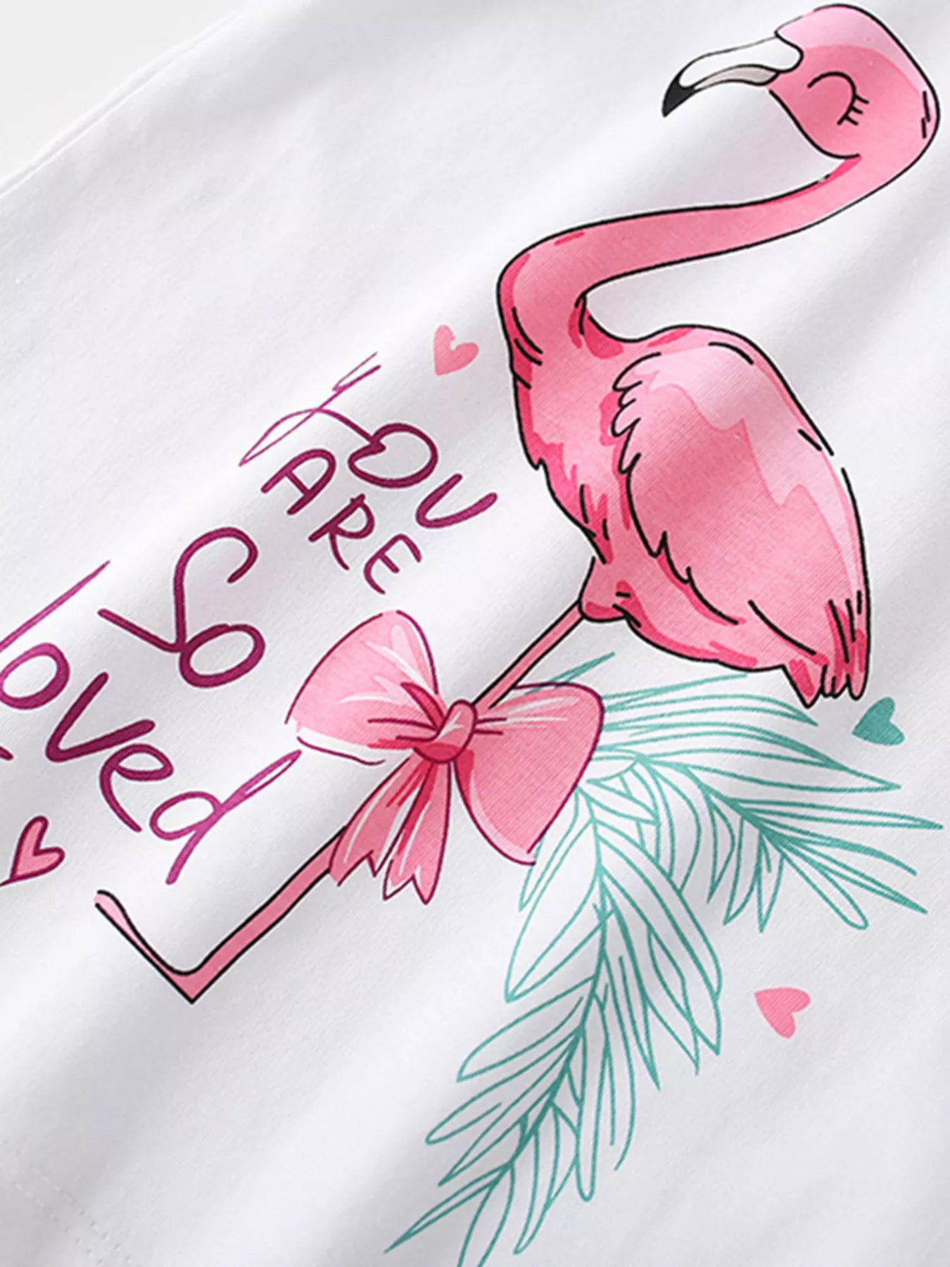 Children's Flamingo Graphic Ruffle Sleeve T-Shirt
