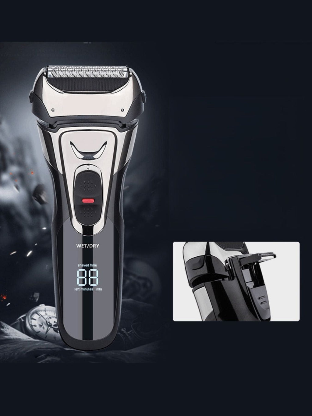 Electric Shaver with Digital Display