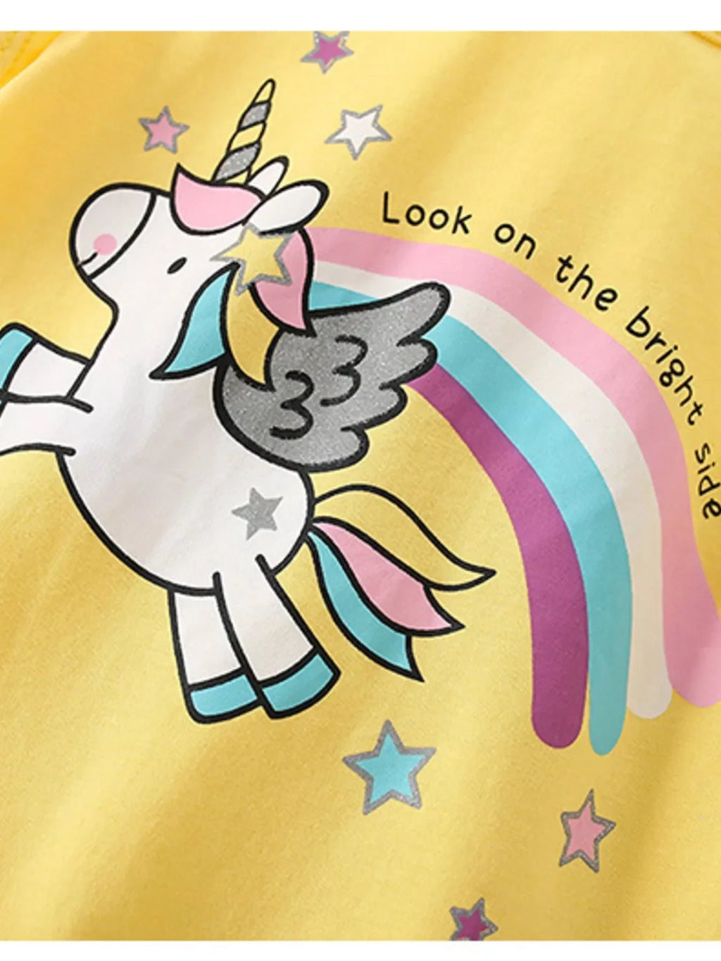 Children's Unicorn Graphic Ruffle Hem T-Shirt
