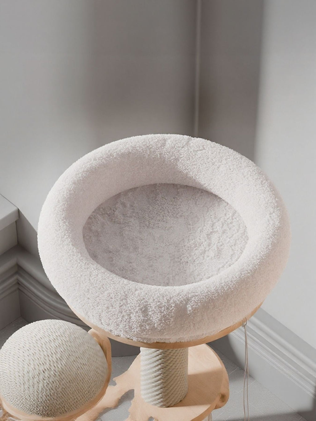 Modern Plush Cat Tree with Scratching Post