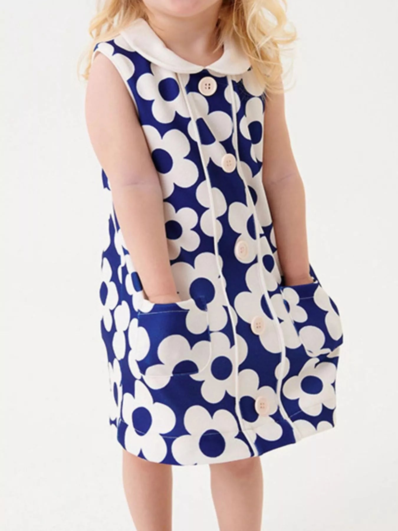Children's Floral Print Sleeveless Dress