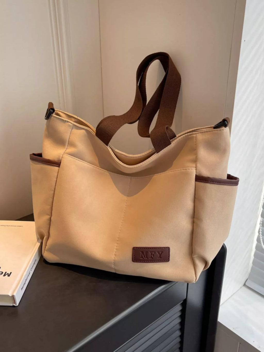 Canvas Shoulder Bag with Adjustable Strap